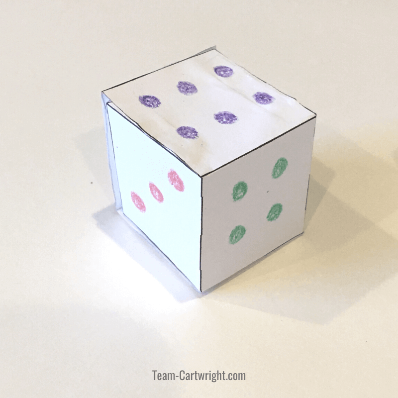 picture of diy paper dice