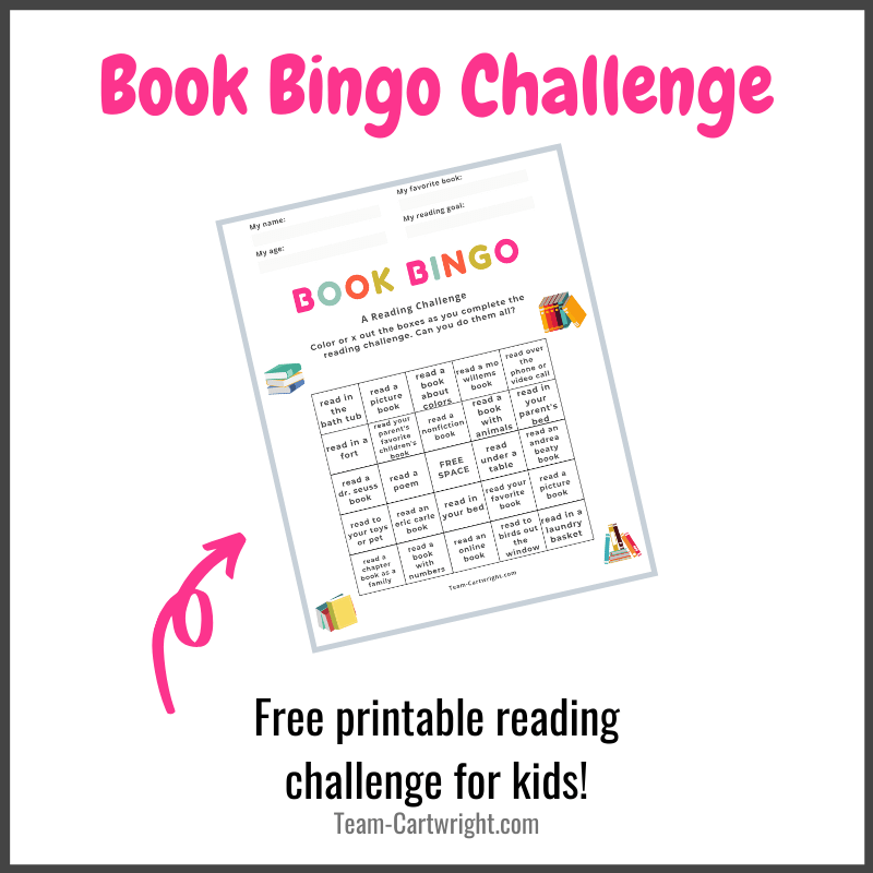 Book Bingo Reading Challenge for Kids