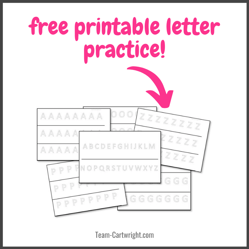 free printable letter practice