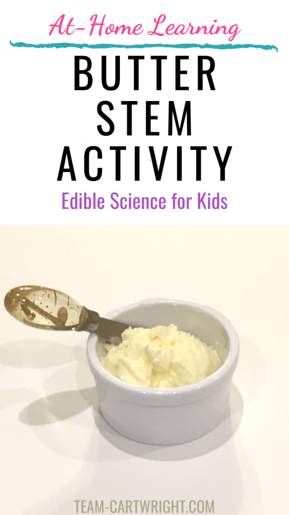 edible science for kids making butter