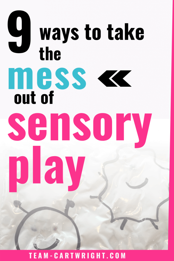 9 ways to take the mess out of sensory play with picture of sensory squish bag