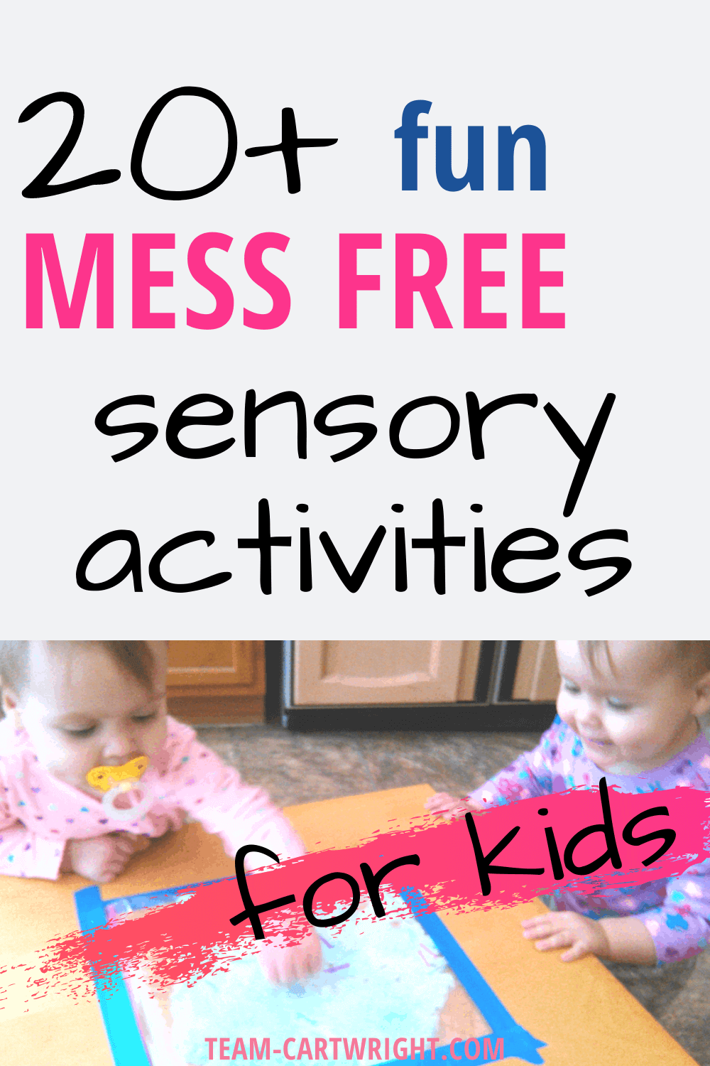20+ fun mess free sensory activities for kids