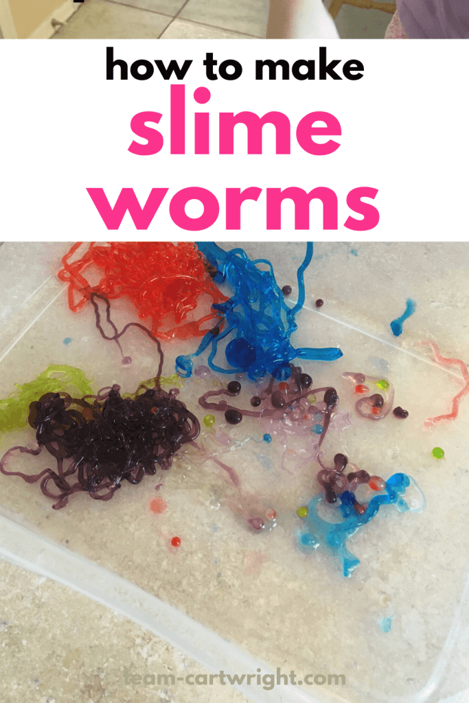 how to make slime worms with picture of rainbow slime worms