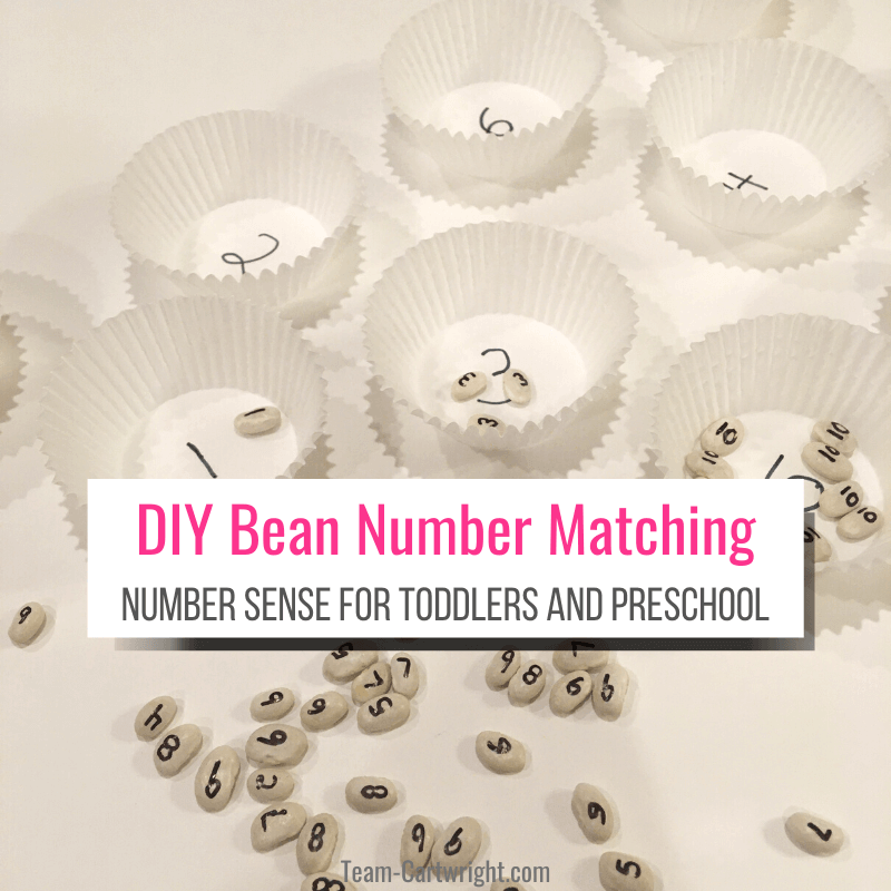 diy number matching for toddlers and preschool