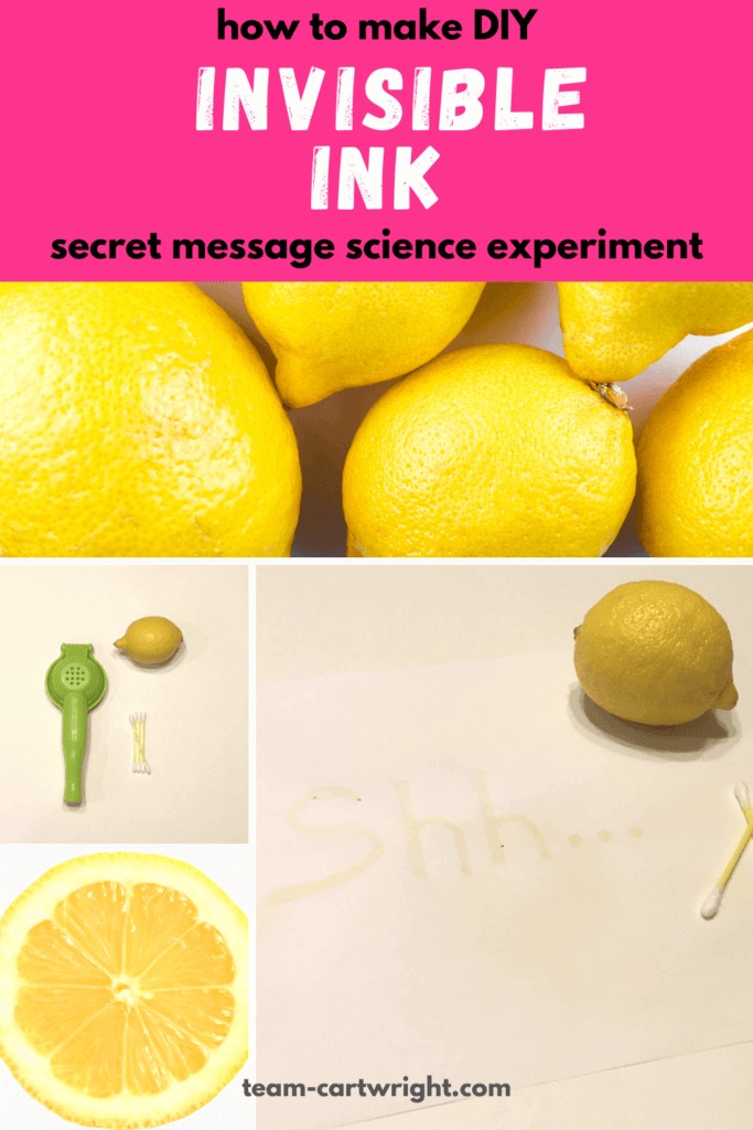 how to make invisible ink from lemon juice