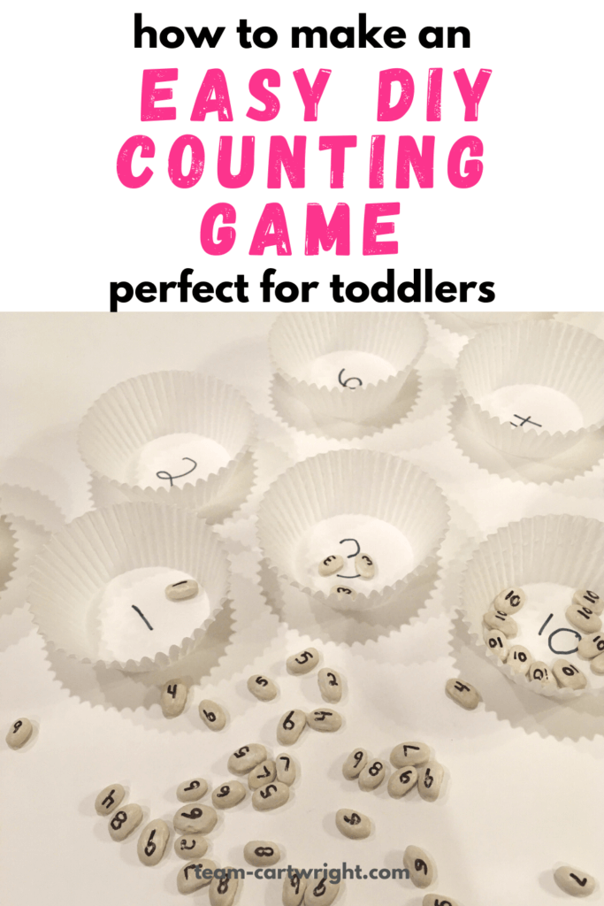 DIY counting game for toddlers and preschool