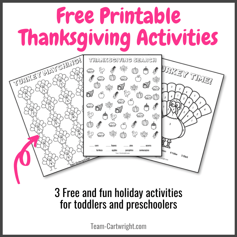 free printable thanksgiving activities