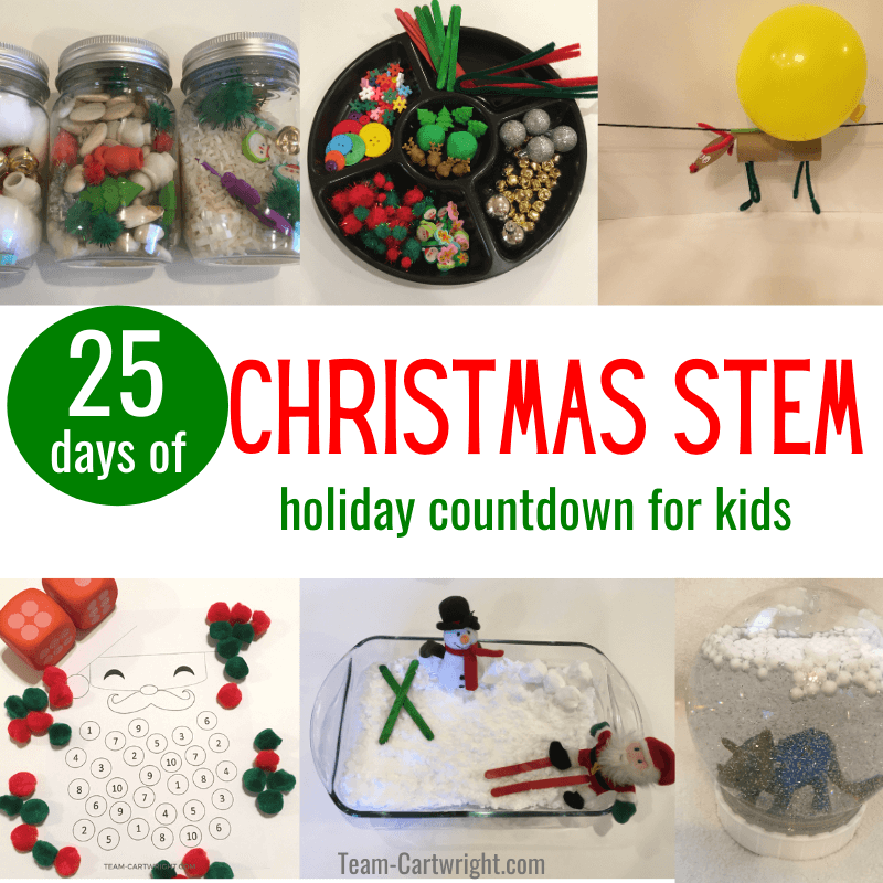 25 days of christmas stem for kids