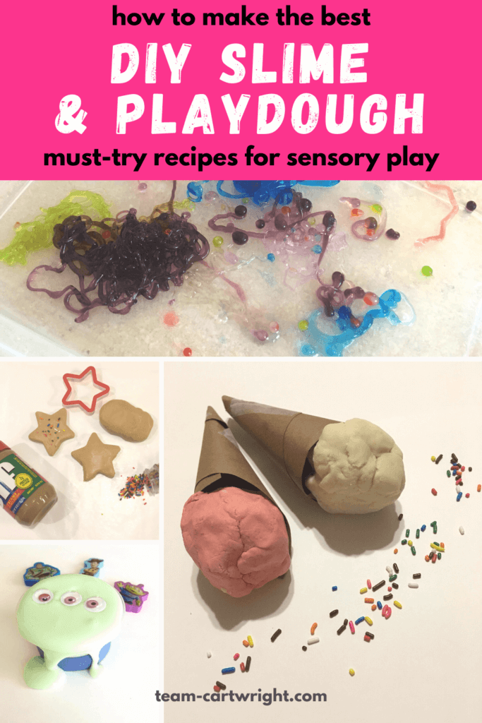 easy homemade playdough and slime recipes