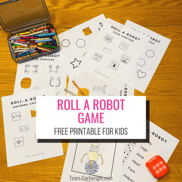 Roll a Robot Printable Counting Game - Team Cartwright